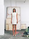 Vestido curto smoking - Off White